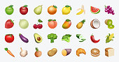 Fruits emoji set