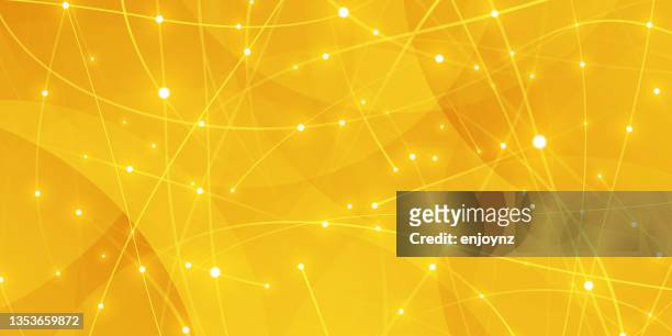 yellow abstract data network background - technology stock illustrations