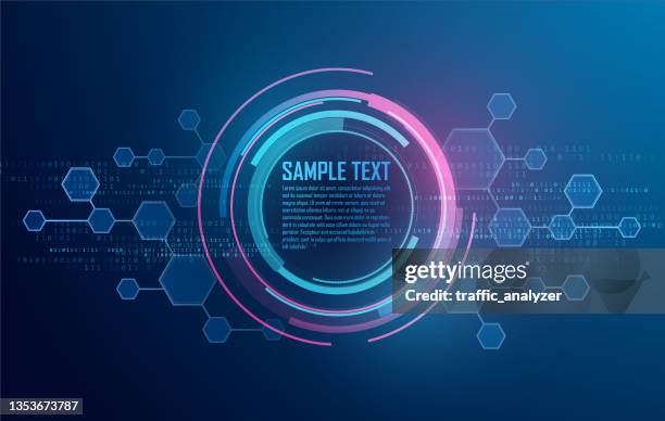 abstract technical background - blue binary code background stock illustrations