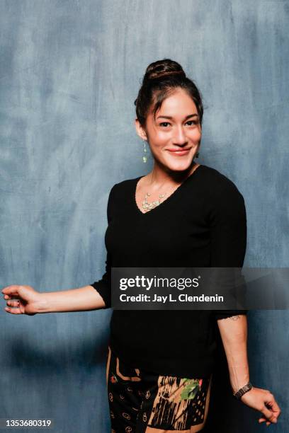 Orianka Kilcher from the film, "Hostiles," is photographed on polaroid film at the L.A. Times HQ at the 42nd Toronto International Film Festival, in...