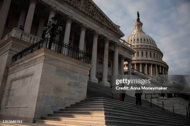 The dome of the U.S. Capitol Building is seen on November 16, 2021 in Washington, DC. According to media reports, the House is expected to vote on...