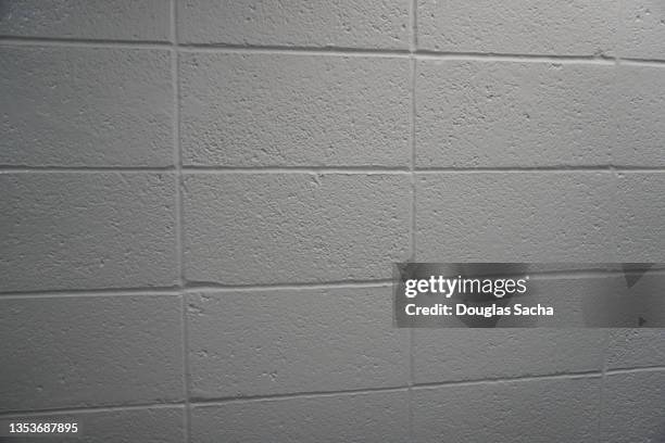 wall - painted cinder block - blocco di cemento foto e immagini stock