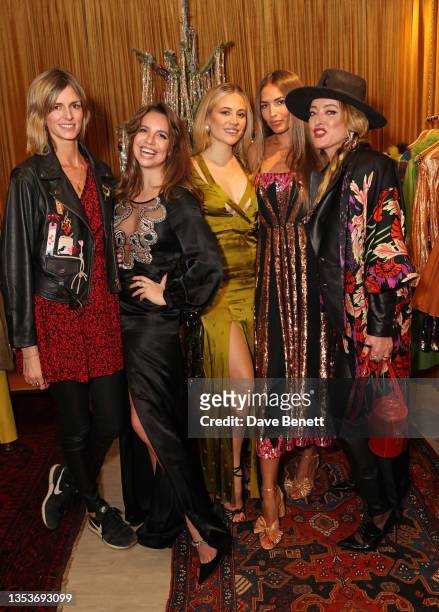 Jacquetta Wheeler, Annie Doble, Founder of Annie's Ibiza,, Pixie Lott, Charlotte Carter Allen and Alice Temperley attend the launch of "Alice's...
