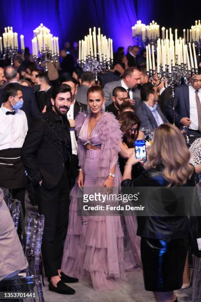 Guests attend the Gala Dinner at Cihan Nacar's SS22 Mystery Garden Collection during IF Wedding Fashion Izmir 2021 on November 16, 2021 in Izmir,...