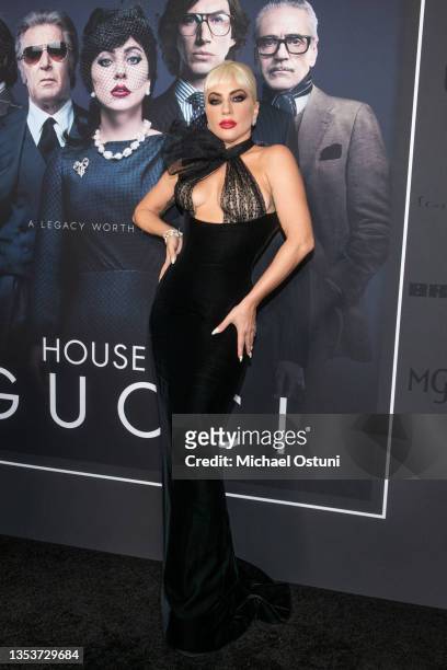 Lady Gaga attends the "House Of Gucci" New York Premiere at Jazz at Lincoln Center on November 16, 2021 in New York City.