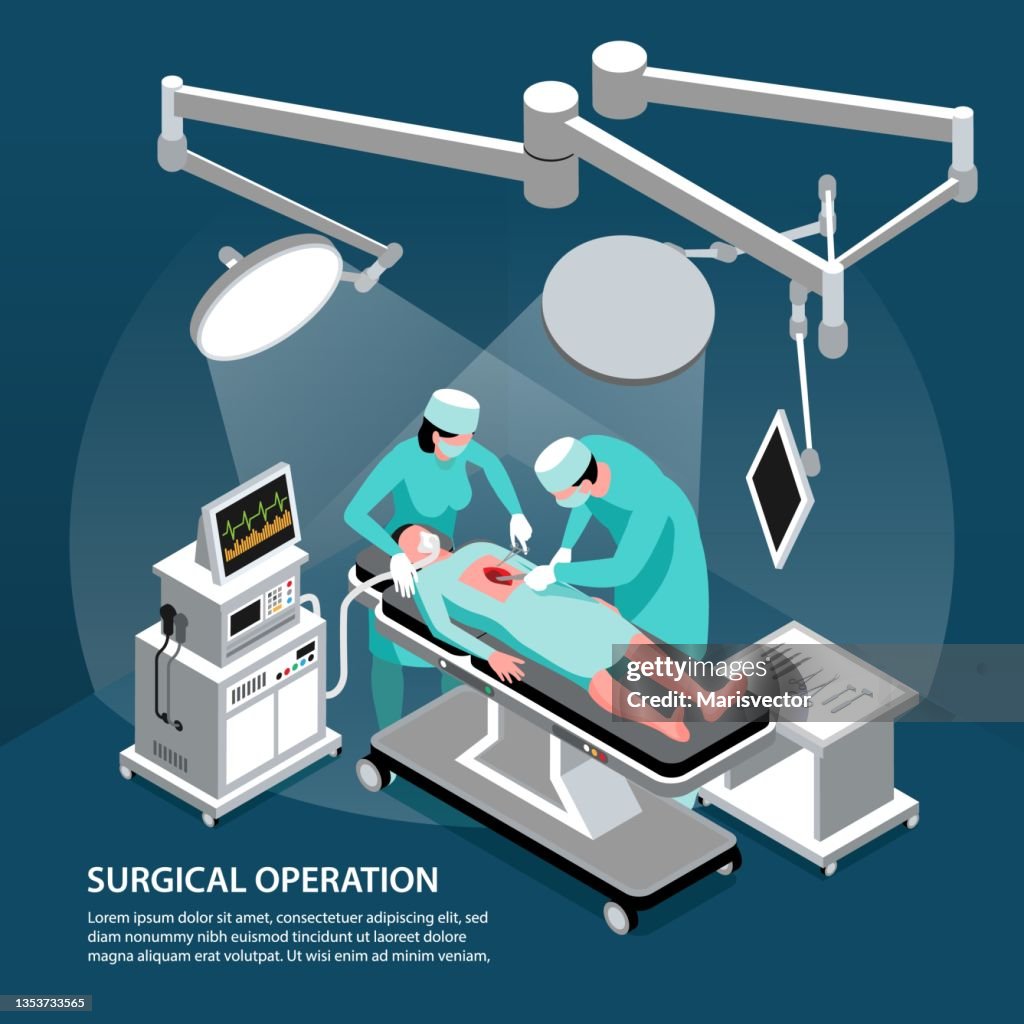 Isometric Surgical Operation Background High-Res Vector Graphic - Getty ...