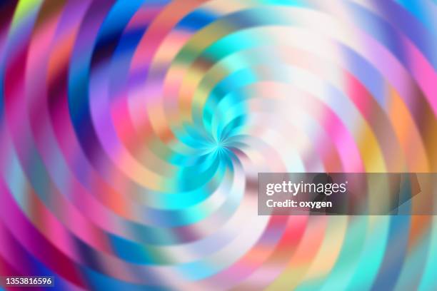 hypnosis swirly abstract multicolored line on circle background art - fibonacci photos et images de collection