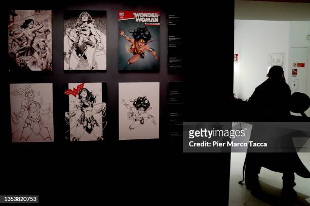 General view of Wonder Woman exhibition, opens today an exhibition dedicated to Wonder Woman from the first comics up to the Warner Bros. Movies at...