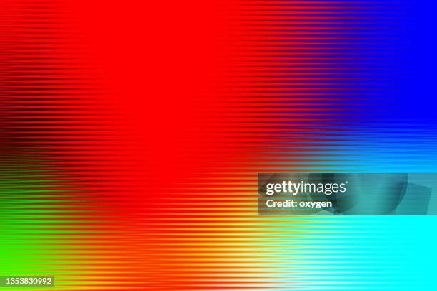 abstract blur vibrant blob gradient curves red green blue striped fluid shapes background - lens optisch instrument stockfoto's en -beelden