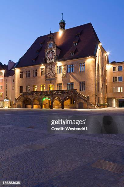 germany, baden-württemberg, heilbronn, historical town hall with astronomical clock - heilbronn stock-fotos und bilder