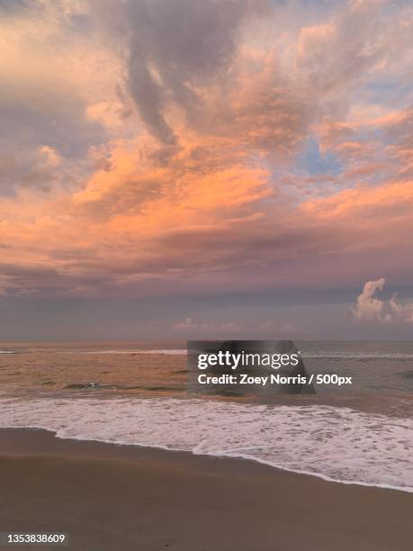 scenic view of beach against sky during sunset,carolina beach,north carolina,united states,usa - wilmington north carolina bildbanksfoton och bilder