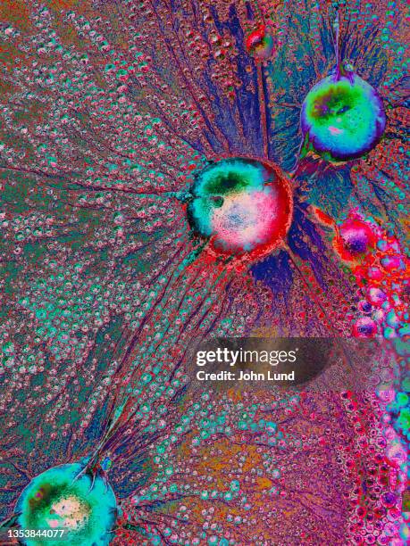 cancer cell illustration from algae photo - oncology abstract stock pictures, royalty-free photos & images