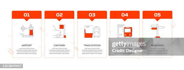 city life related process infographic template. process timeline chart. workflow layout with linear icons - school cafeteria stock illustrations