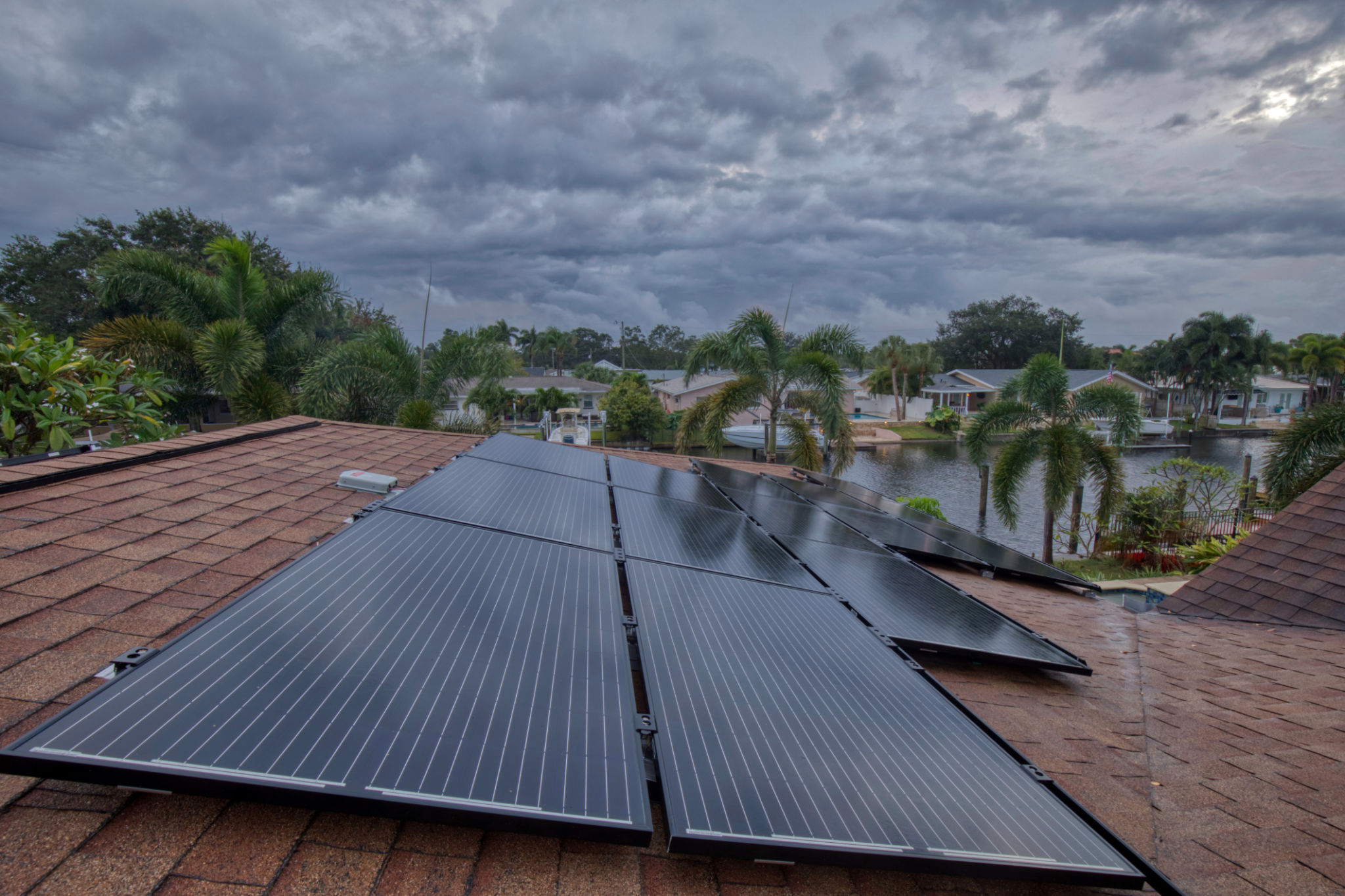 cloudy weather solar panels
