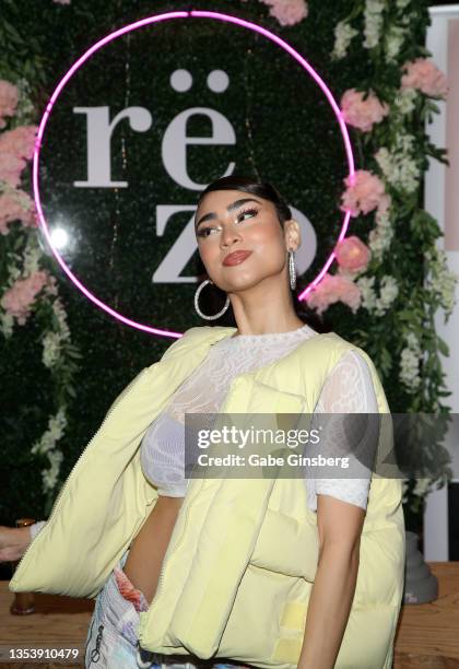 Paloma Mami attends the Gift Lounge during the 22nd Annual Latin GRAMMY Awards at MGM Grand Hotel & Casino on November 17, 2021 in Las Vegas, Nevada.