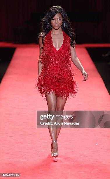 Amerie at Heart Truth Red Dress during Olympus Fashion Week Fall 2006 - "Heart Truth Red Dress" - Runway at The Tent, Bryant Park in New York, New...