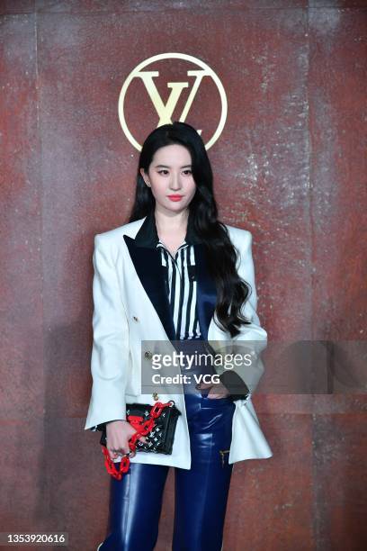 Actress Liu Yifei attends Louis Vuitton Women's Spring-Summer 2022 Show on November 17, 2021 in Shanghai, China.