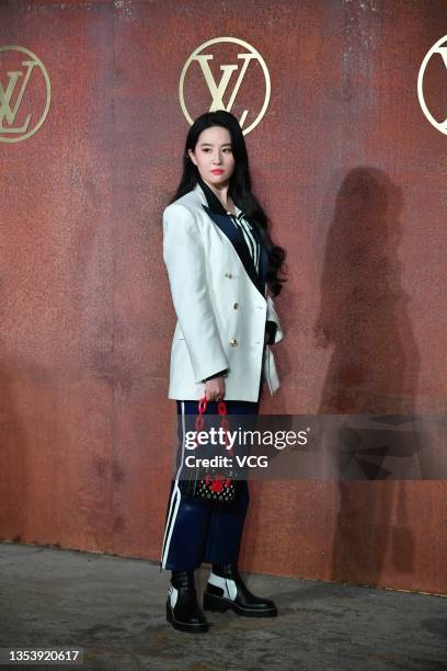 Actress Liu Yifei attends Louis Vuitton Women's Spring-Summer 2022 Show on November 17, 2021 in Shanghai, China.