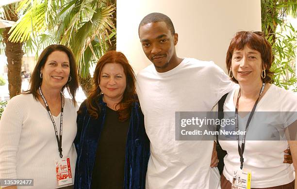 Robin Greenspun, president of Cinevegas, Allison Anders, Anthony Mackie, Ella Taylor, Cinvegas jurors