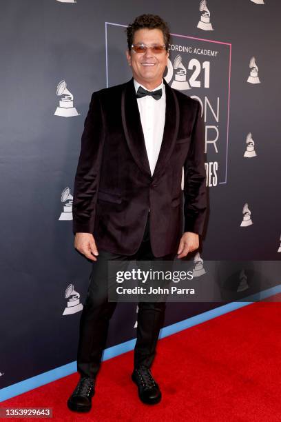 Carlos Vives attends The Latin Recording Academy's 2021 Person of the Year Gala honoring Ruben Blades at Michelob ULTRA Arena on November 17, 2021 in...