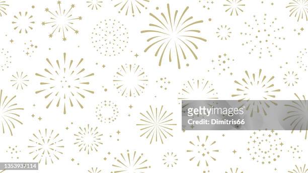 fireworks seamless background - celebration stock illustrations