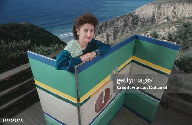 French painter Francoise Gilot at home in San Diego.