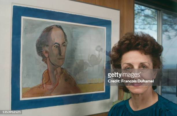 French painter Francoise Gilot at home in San Diego.
