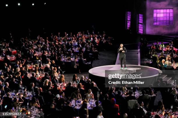 Farruko performs onstage during The Latin Recording Academy's 2021 Person of the Year Gala honoring Ruben Blades at Michelob ULTRA Arena on November...