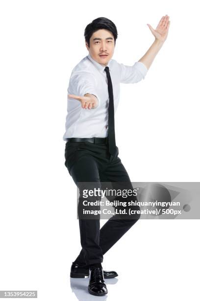 kung fu business man - kung fu pose stock pictures, royalty-free photos & images