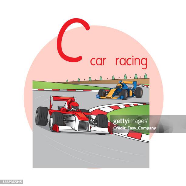 Abc Kids Racing 57 Kids Racing Car High Res Illustrations - Getty Images