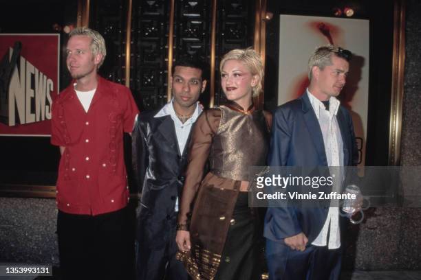 American rock band No Doubt attend the 1997 MTV Video Music Awards, held at Radio City Music Hall in New York City, New York, 4th September 1997.