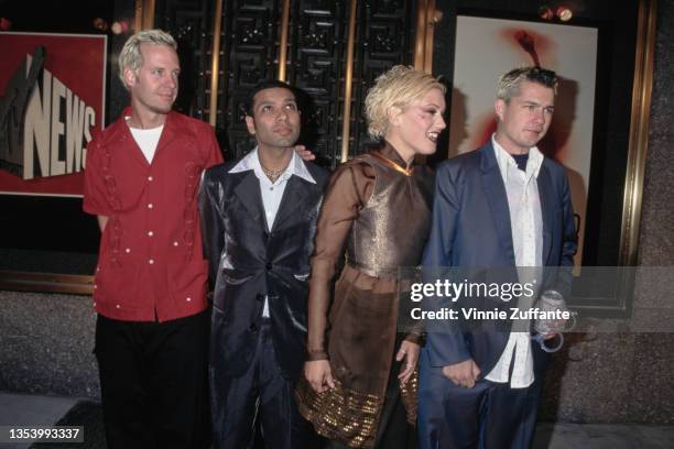 American rock band No Doubt attend the 1997 MTV Video Music Awards, held at Radio City Music Hall in New York City, New York, 4th September 1997.