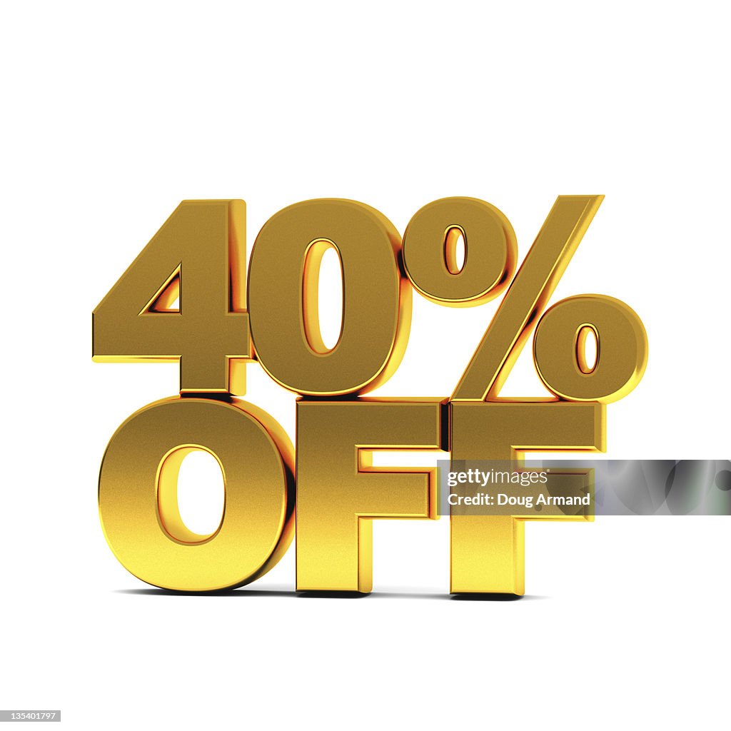 40 percent off