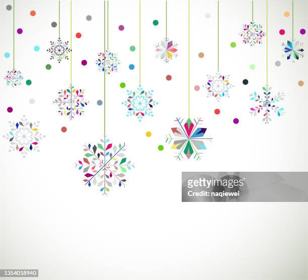 vector christmas colorful snowflake shape ornate banner pattern background for design - christmas color gradient stock illustrations