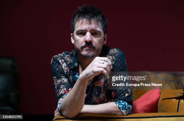 The musician Coque Malla poses after an interview with Europa Press for his compilation album 'El astronauta gigante', on 18 November, 2021 in...