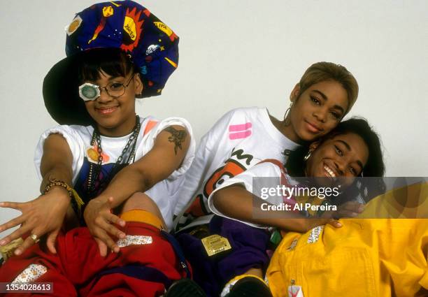 Group TLC appear in a portrait taken on October 10, 1992 in New York City.