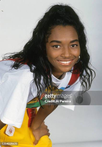 Rozanda Thomas aka Chilli of the R & B group TLC appears in a portrait taken on October 10, 1992 in New York City.