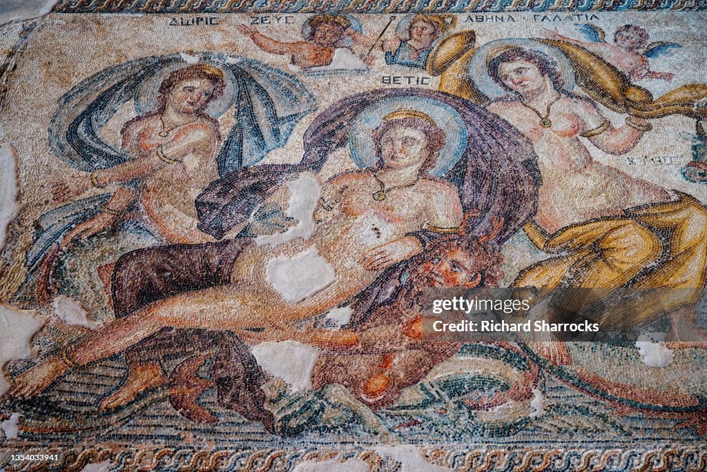 Roman mosaic in House of Aion, Nea Paphos, Cyprus
