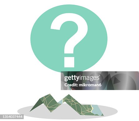 Map With Question Mark Above It High-Res Stock Photo - Getty Images