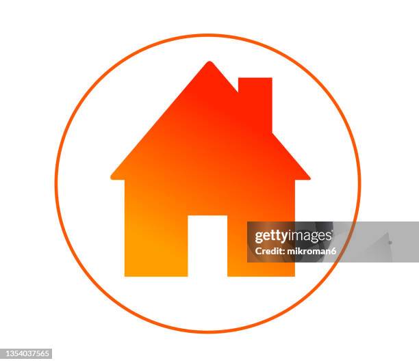 icon of a house in a circle - house icon stock pictures, royalty-free photos & images