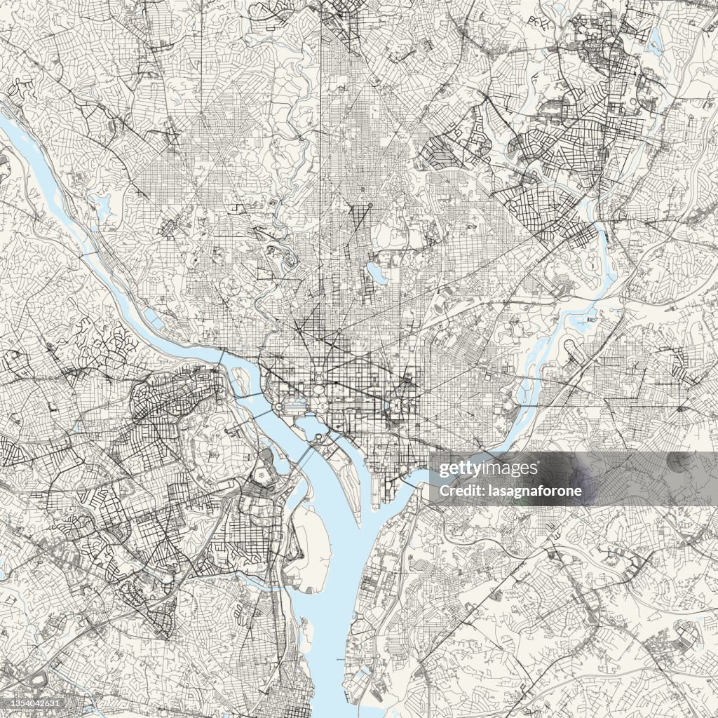 Washington, District of Columbia Vector Map