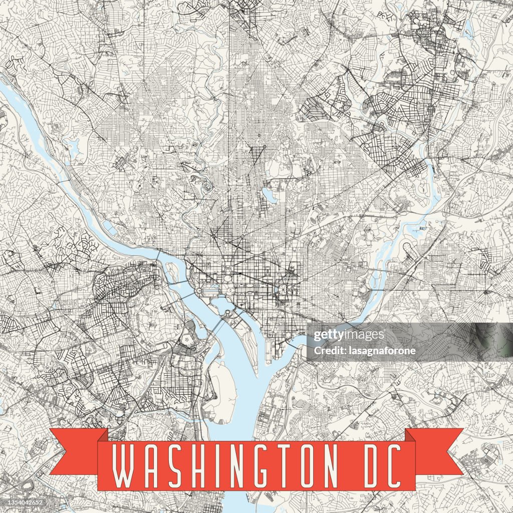 Washington, District of Columbia Vector Map