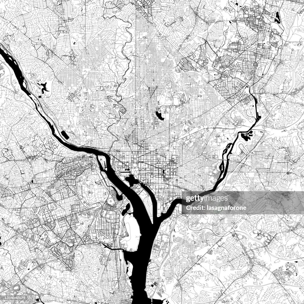 Washington, District of Columbia Vector Map