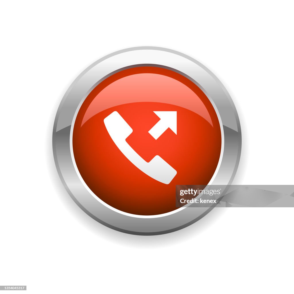 Telephone Communication Glossy Icon