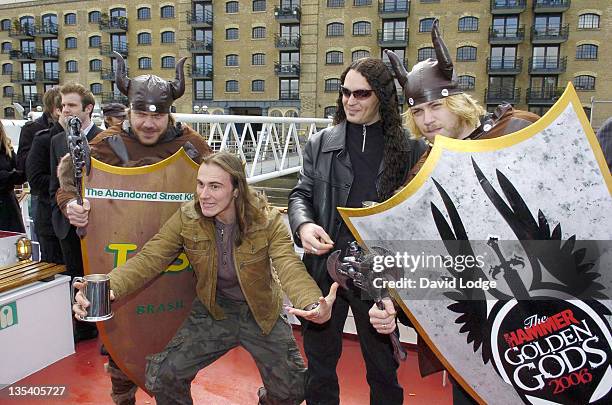 Dragonforce during Metal Hammer Golden Gods 2006 - Nominations Announcement at Butler's Wharf in London, Great Britain.