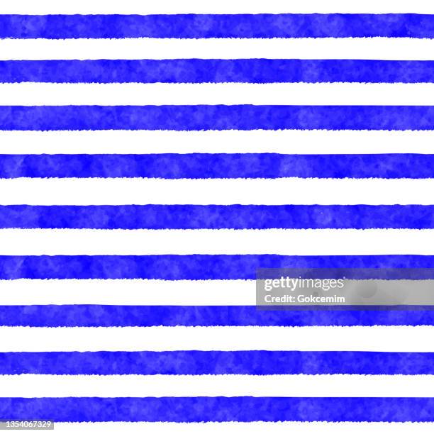 hand drawn blue watercolor stripes seamless pattern background. coastal summer concept. design element for greeting cards and labels, marketing, business card abstract background. - porcelain background stock illustrations