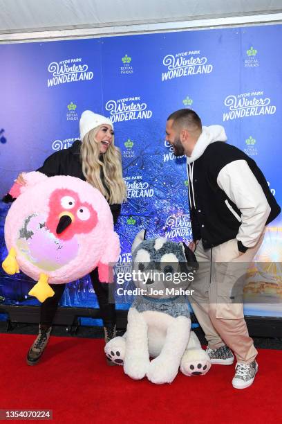 Paige Turley and Finn Tapp attend the VIP Preview evening of Hyde Park Winter Wonderland at Hyde Park on November 18, 2021 in London, England.