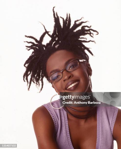 Portrait of American pop and rhythm & blues musician Lauryn Hill, New York, New York, 1998.
