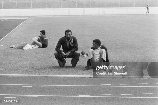 American sprinter, John Carlos at the training ground at the Olympic Games in Munich, West Germany, 24th August 1972. Carlos, who is not competing at...