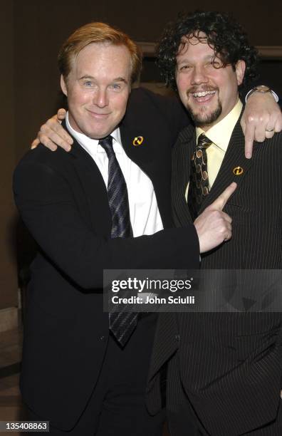 Brad Bird, winner of the Best Animation Award, and Michael Giacchino, winner of the Best Music/Score Award for "The Incredibles"